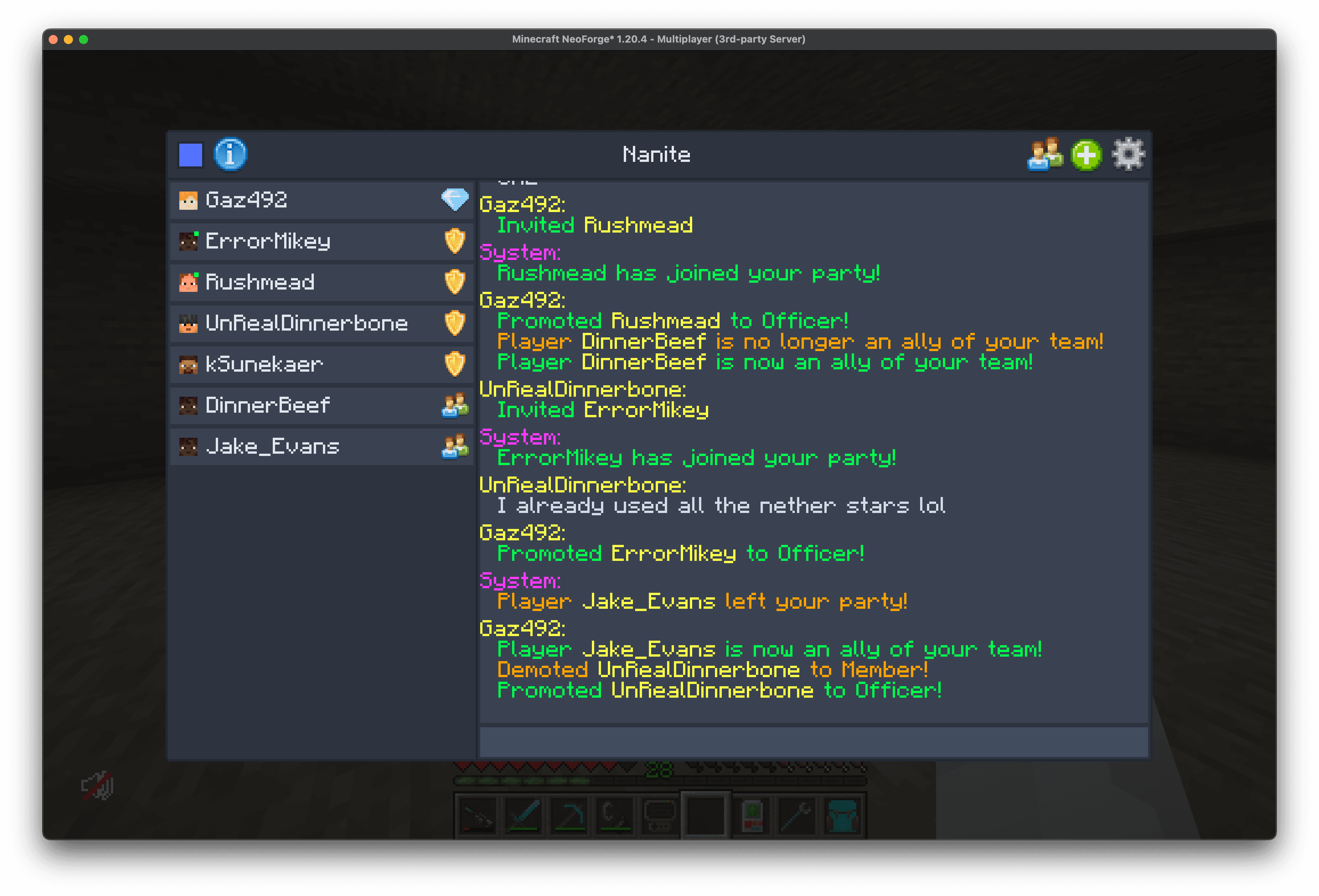 Ejemplo de la interfaz gráfica de FTB Teams